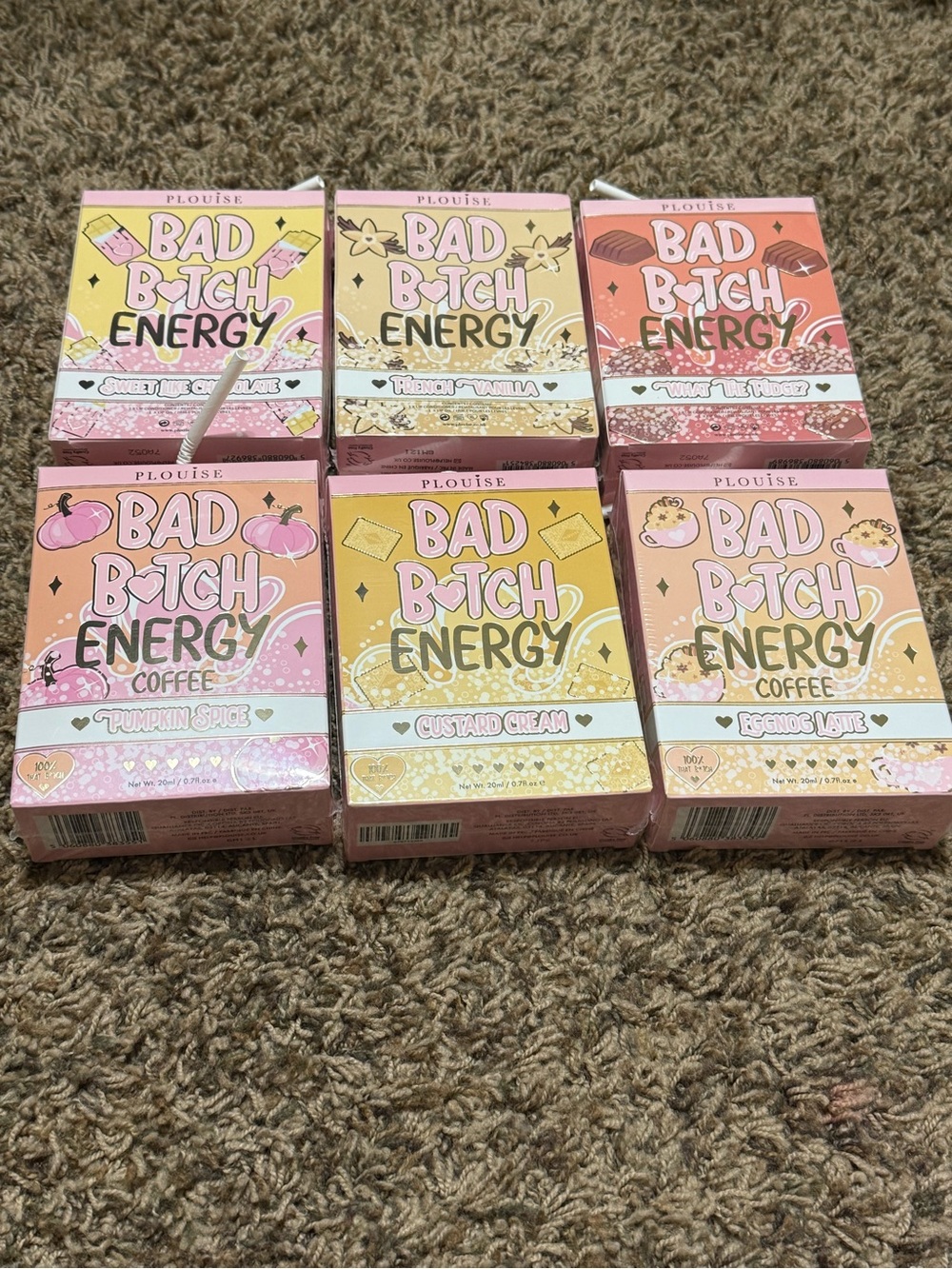 P. Louise Bad B*tch Energy Lip Kit Juice Boxes. Lot of 6